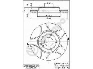 BREMBO 09.6845.75 stabdžių diskas 
 Dviratė transporto priemonės -> Stabdžių sistema -> Stabdžių diskai / priedai
2104210712, 2104212412