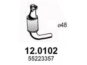 ASSO 12.0102 katalizatoriaus keitiklis 
 Išmetimo sistema -> Katalizatoriaus keitiklis
55194797, 55214895, 55223357, 5854373