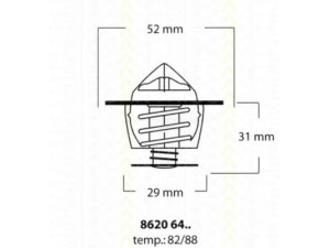 TRISCAN 8620 6482 termostatas, aušinimo skystis 
 Aušinimo sistema -> Termostatas/tarpiklis -> Thermostat
8AF3-15-171, 8AF5-15-171, 8AF6-15-171