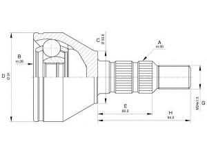 OPEN PARTS CVJ5641.10 jungčių komplektas, kardaninis velenas 
 Ratų pavara -> Sujungimai/komplektas
46308230, 13296187, 1603234, 1603275