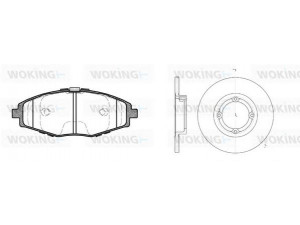 WOKING 87963.00 stabdžių rinkinys, diskiniai stabdžiai 
 Stabdžių sistema -> Diskinis stabdys -> Stabdžių remonto rinkinys
962843920, 963205310