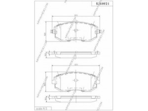 NPS S360U21 stabdžių trinkelių rinkinys, diskinis stabdys 
 Techninės priežiūros dalys -> Papildomas remontas
26296AE160, 26296AG020, 26296AG040
