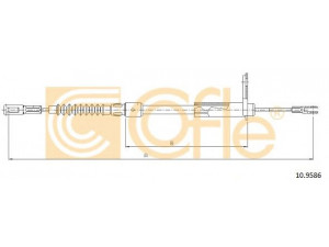 COFLE 10.9586 trosas, stovėjimo stabdys 
 Stabdžių sistema -> Valdymo svirtys/trosai
2204202285, A2204202285