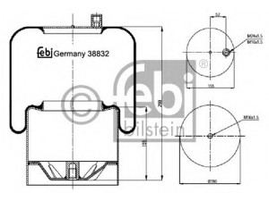 FEBI BILSTEIN 38832 dėklas, pneumatinė pakaba 
 Pakaba -> Pneumatinė pakaba
942 320 51 21