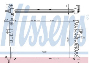 NISSENS 63009A radiatorius, variklio aušinimas 
 Aušinimo sistema -> Radiatorius/alyvos aušintuvas -> Radiatorius/dalys
1300 233, 1300332, 9196694, 95513832