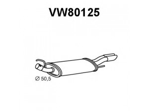 VENEPORTE VW80125 galinis duslintuvas 
 Išmetimo sistema -> Duslintuvas
1H6253609AK, 1H6253609H, 1H6253609S
