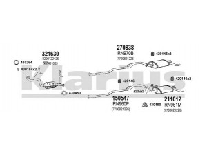 KLARIUS 720927E išmetimo sistema 
 Išmetimo sistema -> Išmetimo sistema, visa