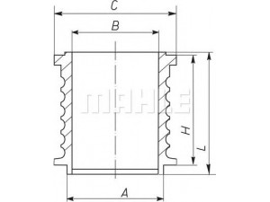 MAHLE ORIGINAL 004 WR 22 cilindro įvorė 
 Variklis -> Cilindrai/stūmokliai