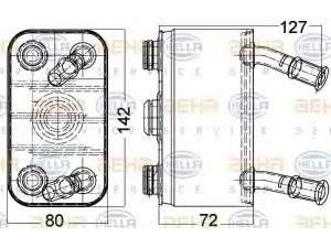 HELLA 8MO 376 756-781 alyvos aušintuvas, variklio alyva 
 Aušinimo sistema -> Radiatorius/alyvos aušintuvas -> Alyvos aušintuvas
PFD000020