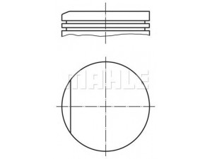 MAHLE ORIGINAL 021 29 00 stūmoklis 
 Variklis -> Cilindrai/stūmokliai