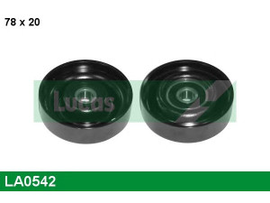 LUCAS ENGINE DRIVE LA0542 kreipiantysis skriemulys, V formos rumbuotas diržas 
 Diržinė pavara -> V formos rumbuotas diržas/komplektas -> Laisvasis/kreipiamasis skriemulys
