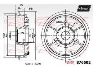 MAXTECH 876602.0006 stabdžių būgnas 
 Stabdžių sistema -> Būgninis stabdys -> Stabdžių būgnas
4247 33, 4247 42, 4247 43