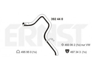 ERNST 392440 išleidimo kolektorius 
 Išmetimo sistema -> Išmetimo vamzdžiai
906 490 11 21, 2E0 253 681 P