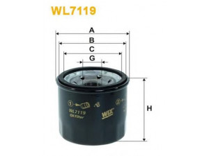 WIX FILTERS WL7119 alyvos filtras 
 Techninės priežiūros dalys -> Techninės priežiūros intervalai
1560187107, 1560187107000, 1560187107LOC