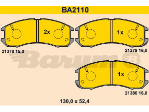 BARUM BA2110 stabdžių trinkelių rinkinys, diskinis stabdys 
 Techninės priežiūros dalys -> Papildomas remontas
E92Z-2001-A, G211-33-28Z, GJ21-33-28ZB