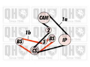 QUINTON HAZELL QTB441 paskirstymo diržas 
 Techninės priežiūros dalys -> Papildomas remontas
MD 306 981, MD300470, 77 00 100 119