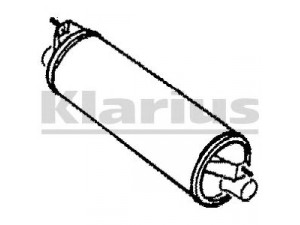 KLARIUS 210249 vidurinis duslintuvas 
 Išmetimo sistema -> Duslintuvas
1219276, 1357065