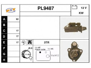 SNRA PL9487 starteris