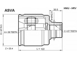 ASVA HNIU-HRV jungčių komplektas, kardaninis velenas 
 Ratų pavara -> Sujungimai/komplektas
44310-S0A-900, 44310-S10-902