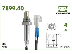 MTE-THOMSON 7899.40.040 lambda jutiklis 
 Variklis -> Variklio elektra
8-12573-167-0, 12569429, 12573005