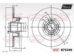MAXTECH 875349.0005 stabdžių diskas 
 Dviratė transporto priemonės -> Stabdžių sistema -> Stabdžių diskai / priedai
77 01 207 898, 86 60 001 812, 86 71 018 107