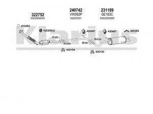 KLARIUS 790480E išmetimo sistema 
 Išmetimo sistema -> Išmetimo sistema, visa