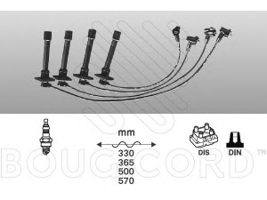 BOUGICORD 7193 uždegimo laido komplektas 
 Kibirkšties / kaitinamasis uždegimas -> Uždegimo laidai/jungtys
90919-22327, 90919-22373, 90919-22400