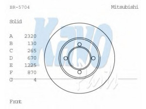 KAVO PARTS BR-5704 stabdžių diskas 
 Dviratė transporto priemonės -> Stabdžių sistema -> Stabdžių diskai / priedai
MB134845