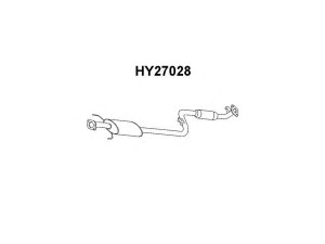 VENEPORTE HY27028 priekinis duslintuvas 
 Išmetimo sistema -> Duslintuvas
2865033070, 2865033810, 2865033831
