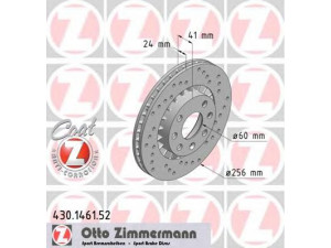 ZIMMERMANN 430.1461.52 stabdžių diskas 
 Dviratė transporto priemonės -> Stabdžių sistema -> Stabdžių diskai / priedai
569 001, 569 008, 569 042, 90 295 087