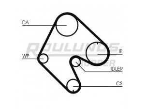 ROULUNDS RUBBER RR1009 paskirstymo diržas 
 Techninės priežiūros dalys -> Papildomas remontas
636364, 636563, 90281312, 90410784