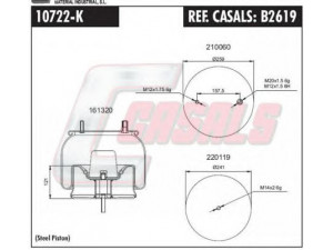 CASALS B2619 dėklas, pneumatinė pakaba