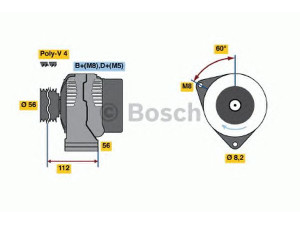 BOSCH 0 123 335 001 kintamosios srovės generatorius 
 Elektros įranga -> Kint. sr. generatorius/dalys -> Kintamosios srovės generatorius
050 903 015 B, BF5A1 0434 A, 009 154 01 02