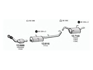 ASSO ART2833 išmetimo sistema 
 Išmetimo sistema -> Išmetimo sistema, visa