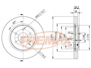 FREMAX BD-4200 stabdžių diskas 
 Stabdžių sistema -> Diskinis stabdys -> Stabdžių diskas
40206-EA00A, 40206-EB300