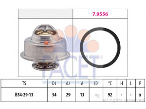 FACET 7.8542 termostatas, aušinimo skystis 
 Aušinimo sistema -> Termostatas/tarpiklis -> Thermostat
273307, 273307-9