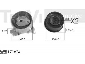 TREVI AUTOMOTIVE KD1386 paskirstymo diržo komplektas 
 Techninės priežiūros dalys -> Papildomas remontas
