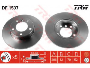 TRW DF1537 stabdžių diskas 
 Dviratė transporto priemonės -> Stabdžių sistema -> Stabdžių diskai / priedai
34111160673, 34116757750, 34116757751