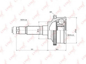 LYNXauto CO-3701A jungčių komplektas, kardaninis velenas
MD04-25-500A, MD04-25-600