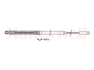 BENDIX 432989B trosas, stovėjimo stabdys 
 Stabdžių sistema -> Valdymo svirtys/trosai
7661241