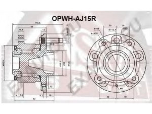ASVA OPWH-AJ15R rato stebulė 
 Ašies montavimas/vairavimo mechanizmas/ratai -> Rato stebulė/montavimas -> Rato stebulė
03 28 002, 13500573, 13502872