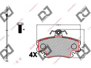 DJ PARTS BP2117 stabdžių trinkelių rinkinys, diskinis stabdys 
 Techninės priežiūros dalys -> Papildomas remontas
6025070807, 7701201669