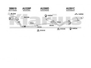 KLARIUS 940568U išmetimo sistema 
 Išmetimo sistema -> Išmetimo sistema, visa