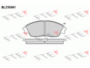 FTE BL2350A1 stabdžių trinkelių rinkinys, diskinis stabdys 
 Techninės priežiūros dalys -> Papildomas remontas
45022-SH3-932HS