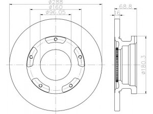 MINTEX MDC2552 stabdžių diskas 
 Stabdžių sistema -> Diskinis stabdys -> Stabdžių diskas
1764283, BK212A097AB, BK212A097BA
