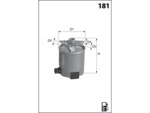 MECAFILTER G83 kuro filtras 
 Techninės priežiūros dalys -> Papildomas remontas
8200619849, 1541084A51, 1541084A51000