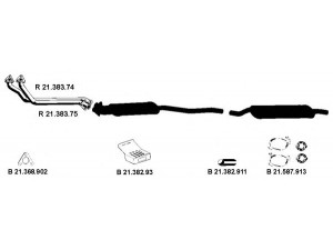 EBERSPÄCHER 212032 išmetimo sistema 
 Išmetimo sistema -> Išmetimo sistema, visa