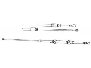KAWE RT02272 trosas, stovėjimo stabdys 
 Stabdžių sistema -> Valdymo svirtys/trosai
8200577789