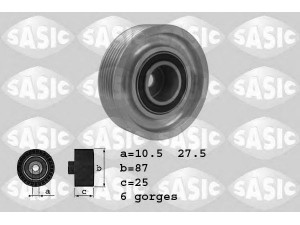 SASIC 1624041 kreipiantysis skriemulys, V formos rumbuotas diržas 
 Diržinė pavara -> V formos rumbuotas diržas/komplektas -> Laisvasis/kreipiamasis skriemulys
7700864573
