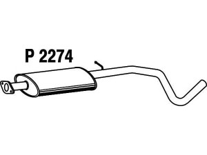 FENNO P2274 vidurinis duslintuvas 
 Išmetimo sistema -> Duslintuvas
51823021